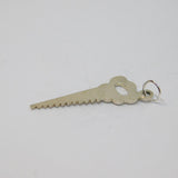 Sterling Silver Textured Hand Saw Charm Pendant Vintage c1970