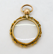 Victorian Rolled Gold Double Sided Portrait Locket Pendant Antique c1890s
