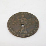 George III Copper 'Niblock & Hunter's of Somerset' Halfpenny Token Antique 1795