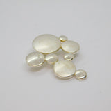 Sterling Silver Brushed & Polished Effect Linked Discs Pendant Modern c2000s