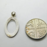 Sterling Silver Letter 'O' Charm Pendant Vintage c1970
