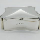 Edwardian Sterling Silver Pyramid Shaped Jewellery Box Antique 1908 Birmingham