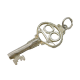 Sterling Silver 18th Birthday Key Charm Pendant Vintage c1970