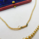 Graduating Faux Pearl Necklace 9ct Gold Clasp Antique Art Deco c1920