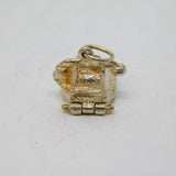 Sterling Silver Opening Telephone With Message Charm Pendant Vintage c1970