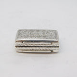 George III Sterling Silver Floral Pattern Vinaigrette Antique 1800 Birmingham