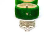 Sterling Silver Multi-Strand Spinel Set Dress Ring Vintage c1970 Size P