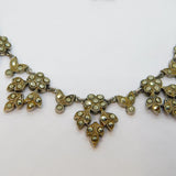 Sterling Silver Marcasite Leaf Form Art Deco Collar Necklace Antique c1930