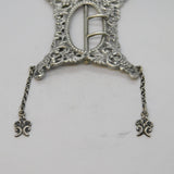Victorian Sterling Silver Floral Ladies Buckle Antique c1880s