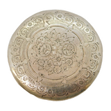 Victorian Sterling Silver Floral Decorated Sweetheart Brooch Antique c1880s