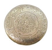Victorian Sterling Silver Floral Decorated Sweetheart Brooch Antique c1880s