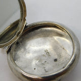 Sterling Silver Miniature Chatelaine Mirror Compact Antique 1920 Birmingham