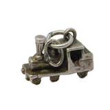 Sterling Silver Railway Train Charm Pendant Vintage c1970