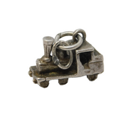 Sterling Silver Railway Train Charm Pendant Vintage c1970