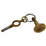 Georgian Gilt Metal 'Thomas' Named Fob Seal & Watch Key on Split Ring Antique