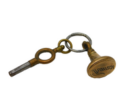 Georgian Gilt Metal 'Thomas' Named Fob Seal & Watch Key on Split Ring Antique
