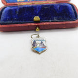 Sterling Silver London Tower Bridge Enamel Charm Pendant Vintage c1970