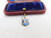 Sterling Silver London Tower Bridge Enamel Charm Pendant Vintage c1970