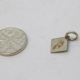 Sterling Silver Enamel St Christopher Charm Pendant Vintage c1970