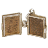 Sterling Silver Holy Bible Opening Charm Pendant Vintage c1970