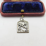 Sterling Silver Abstract Design Charm Pendant Vintage c1970