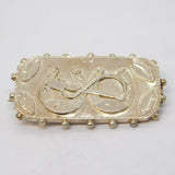 Victorian Sterling Silver Lucky Horseshoe Sweetheart Brooch Antique 1886