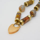 Victorian Scottish 9ct Gold & Colourful Agate Set Charm Bracelet Antique c1860s