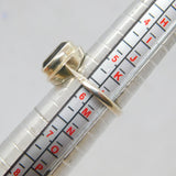 Sterling Silver Faceted Smoky Quartz Dress Band Ring Vintage 1979 Size L