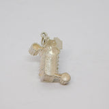 Sterling Silver European Building Charm Pendant Vintage c1970