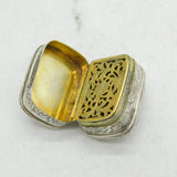 George III Sterling Silver & Crystal Mourning Vinaigrette Antique 1813 London
