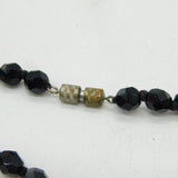 19th Century Carved French Jet Long Guard Necklace Antique c1860