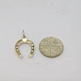 Sterling Silver Lucky Horseshoe Charm Pendant Vintage c1970