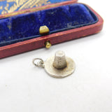 Sterling Silver Pilgrims Hat Charm Pendant Vintage c1970