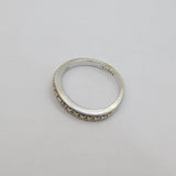 Sterling Silver Single Diamond Set Curve Front Band Ring Modern c2000 Size N