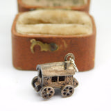 Sterling Silver Fortune Tellers Wagon Charm Pendant Vintage c1970