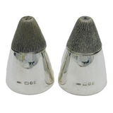 House of Lawrian Sterling Silver Modernist Salt & Pepper Shakers Vintage London