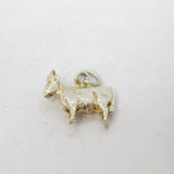 Sterling Silver Cow Charm Pendant Vintage c1970