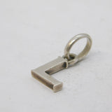 Sterling Silver 'L' Initial Letter Charm Pendant Vintage c1970s