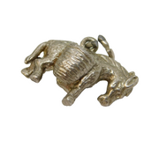 Sterling Silver Donkey with Baskets Charm Pendant Vintage c1970