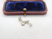 Sterling Silver Stork with the Baby Charm Pendant Vintage c1970