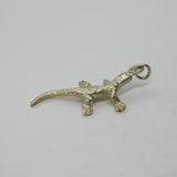 Sterling Silver Iguana Reptile Charm Pendant Vintage c1970