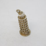 Sterling Silver Leaning Tower of Pisa Charm Pendant Vintage c1970