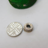 Sterling Silver Paste Set Snake Serpent Charm Pendant Vintage c1970