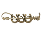 Sterling Silver, Horseshoe & Hunting Crop Stock Pin Brooch Vintage