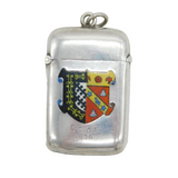 Victorian Sterling Silver Enamel Exeter College Oxford Vesta Case Antique 1876
