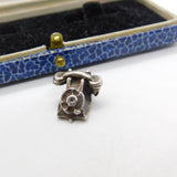 Sterling Silver Traditional Dial Telephone Charm Pendant Vintage c1970
