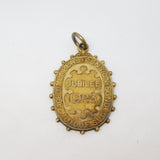 Sterling Silver Gilt Ages Members Pension Fob Medal Antique 1923 Art Deco