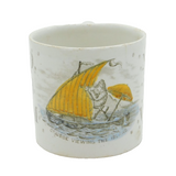 Victorian Ceramic Robinson Crusoe Alphabet Child's Mug Antique 1887 AF