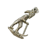 Sterling Silver Goblin with Pickaxe Charm Pendant Vintage c1970s
