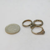 Sterling Silver Wedding Rings Charm Pendant Vintage c1970s